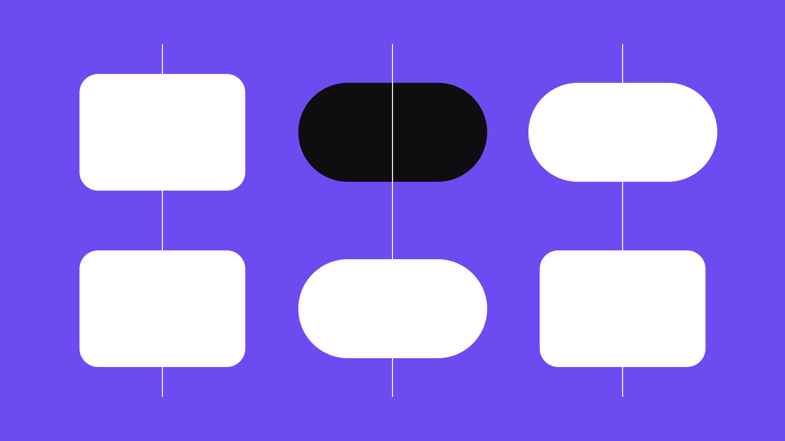 Abstract violet, white and black graphic artwork